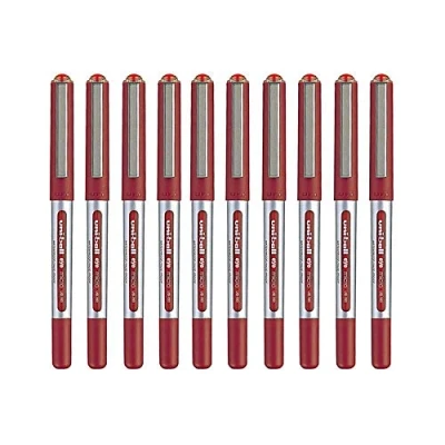 Image of uni ball UB 150 Rollerball Pens 0.5 mm Tip Red Ink Pack of 10