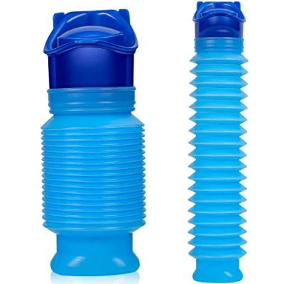 Image of CUNQN Emergency Toilet Shrinkable Urinal Portable Mobile 750ML Urine Pee Bottle for Camping Hiking Car Travel Traffic Jam Queuing