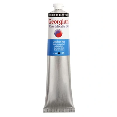 Image of Daler Rowney Georgian Water Mixable Oil Paint, Aluminium Tube, 6.76oz 200 ml, Sap Green