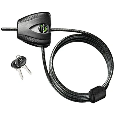 Image of Master Lock Python 8417D Adjustable Keyed Cable Lock, Black and Silver, 1 Pack