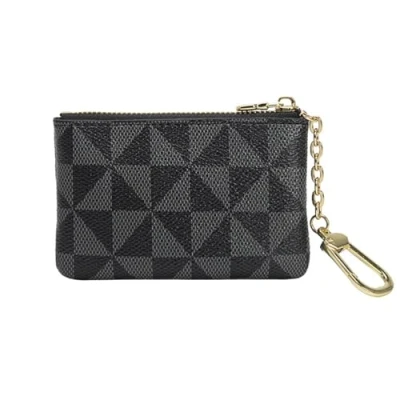 Image of Small Leather Purse,Portable Coin Pouch with Keychain,Coin Purses for Women Zip,Mini Purse Card and Coin,Men&#039;s Women&#039;s &amp; Pouches (Black)