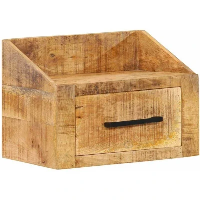 Image of vidaXL Bedside Cabinet 40x30x30 cm Solid Wood Rough Mango