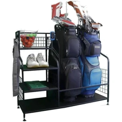 Image of Izzo Unisex Garage Golf Storage Organizer, Black