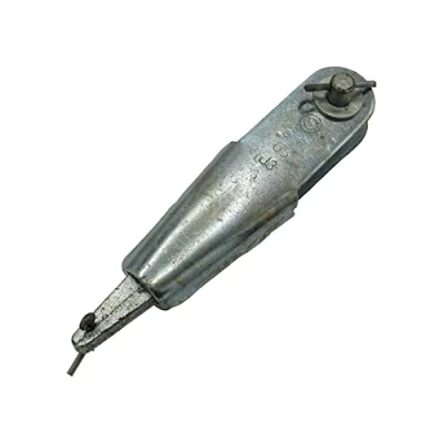 Image of 6MM 8MM Zinc Plated Rope Socket with Wedge and Pin Termination Wire Jaw