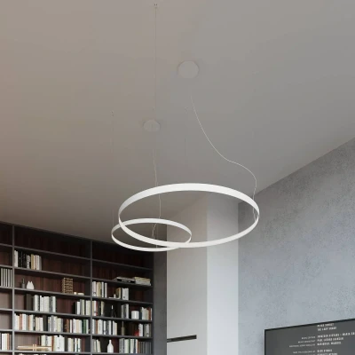 Image of Rio Integrated LED Ring Pendant Ceiling Light, White, 4000K, 3870lm