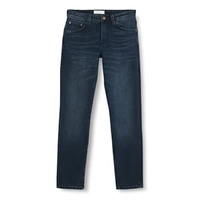 Image of TOM TAILOR Men&#039;s Josh Regular Slim Jeans 1034661, 10173 Dark Stone Blue Black Denim, 33W / 30L