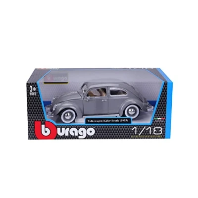 Image of Bburago 18 12029G Volkswagen Käfer 1:18 Scale Model car, Gray