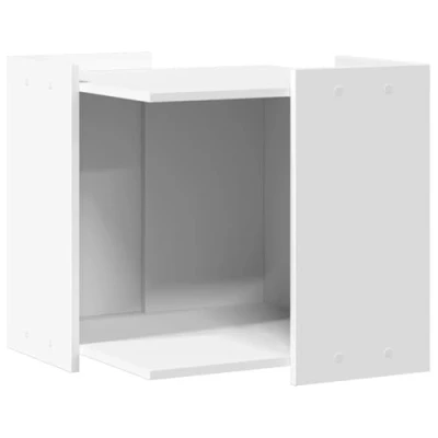 Image of vidaXL Cat Litter Box Enclosure House/End Table White, Engineered Wood, 53cm x 51cm Compact, Versatile Furniture