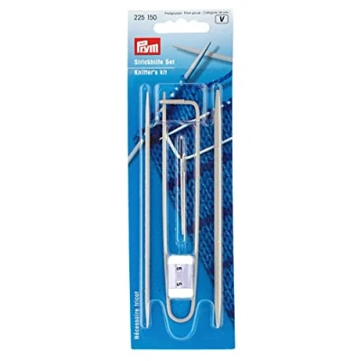 Image of Prym Knitter&#039;s Kit, Silver, Grey, 2 x 1 cm
