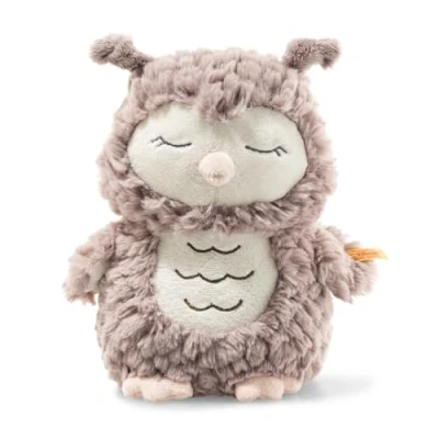 Image of Steiff Soft Cuddly Friends Ollie Owl, Rose Brown, 23 cm