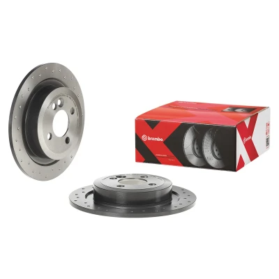 Image of 34216784389 Brake disc BREMBO 08.C307.1X 280mm 10mm 4 solid, Perforated Coated High carbon MINI: Hatchback, Clubman, Convertible