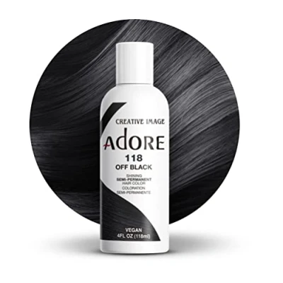 Image of Adore Shining Semi Permanent Hair Colour, 118 Off Black