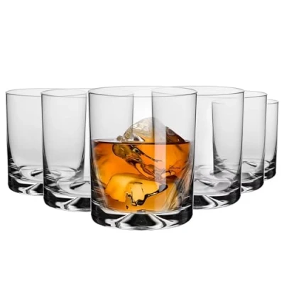 Image of Krosno Whisky Glasses Set of 6 350 ml Mixology Collection Drinking Cocktail Gift Box Home, Restaurants and Kitchen Dishwasher Safe Glass Cup