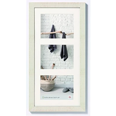 Image of walther Design Picture Frame Cream White 3X 15x20 cm Gallery with PassepArtout, Home Wooden HO352W