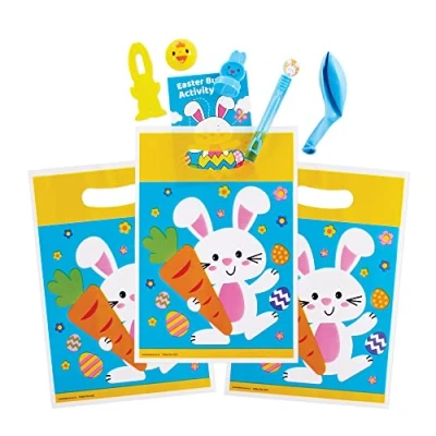 Image of Baker Ross FX481 Easter Party Loot Bags Pack of 10, Multipack for Kids