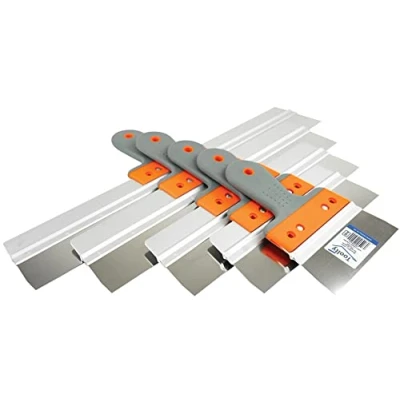 Image of Stainless Taping, Filling Knife. Drywall Plastering Rendering Spatula, Set 5pcs