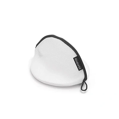 Image of Brabantia Washing Bag Bra Protective Mesh Laundry for your Delicates Easy to Use Zipper Special Pull Tab Cover Made of Strong Essentials White 15.5 x 26.5 1.5 cm
