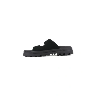 Image of Palladium Dunelite Riviera Pool slides, Size: 6, Black Leather