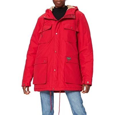 Image of Superdry Men&#039;s Mountain Padded Parka, Hike Red, L