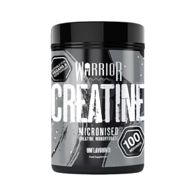 Image of Warrior Creatine Monohydrate Powder Micronised for Easy Mixing and Consumption 100 Percent Pure Proven to Improve Physical Performance Recovery, 5 g Servings (Unflavoured, 500g)