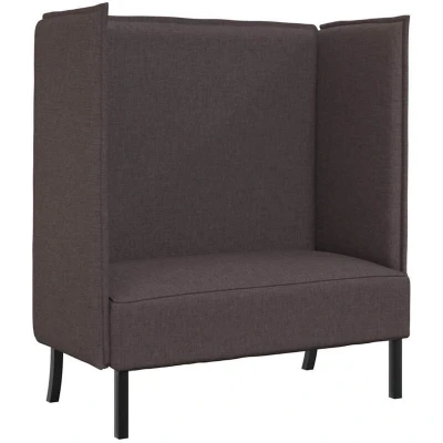 Image of vidaXL Highback Sofa Dark Brown 109x56x121 cm Fabric