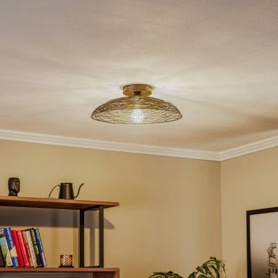 Image of Lindby Thorian ceiling light, black, iron, Ø 40 cm, E27