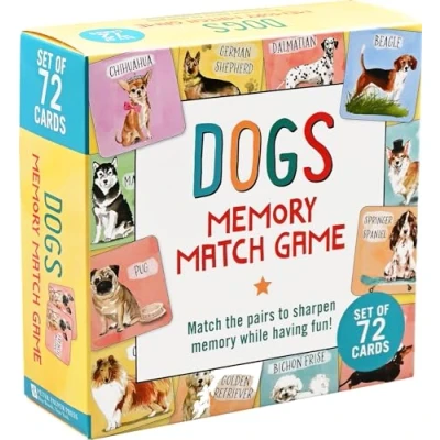 Image of Peter Pauper Press Dogs Memory Match Game (Set of 72 cards)