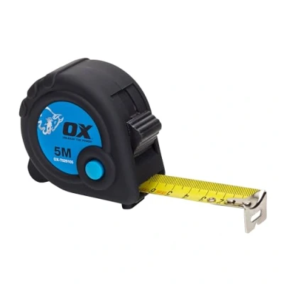 Image of OX Tools T029105 Trade 5m Tape Measure Metric Only, Black/Blue