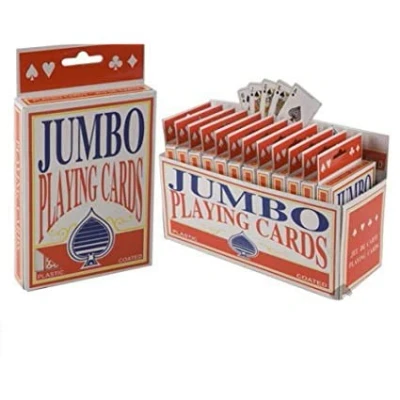 Image of Giant Sized Pack Of Cards Plastic Jumbo Playing Huge Novelty Set