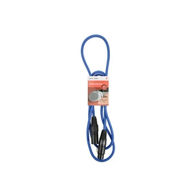 Image of Premium XLR Male Female Cable Microphone Blue 1.5M