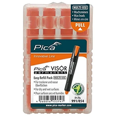 Image of Pica Visor Permanent Longlife Indutrial Marker Refills 4pc Fluo Orange 991/054
