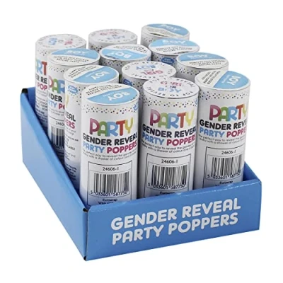 Image of Eurowrap Gender Reveal Party Popper Blue