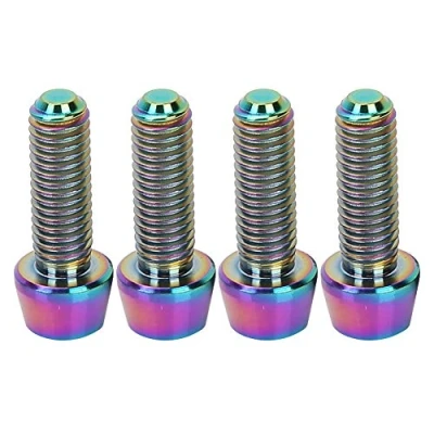 Image of Dilwe 4Pcs Titanium Alloy Bike Stem Bolts Screws M5*15mm