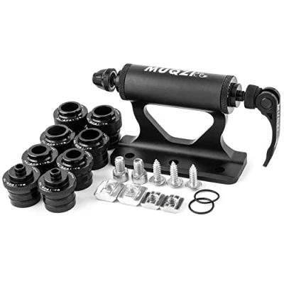 Image of Bike Fork Mount, Upgraded Quick Release Thru Axle Bicycle Rack Block with 4 Adapters for Car Trucks Vans SUV Transport and Storage, Black