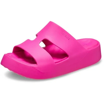Image of Crocs Getaway Platform H Strap Pink Crush Size 3 UK Women