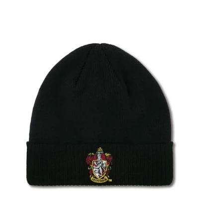 Image of Logoshirt®️ Harry Potter Crest Gryffindor Logo Beanie I Knitted Hat Men &amp; Women Embroidered Licenced Original Design Black