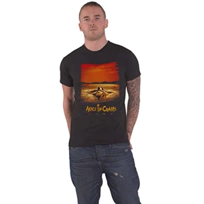 Image of Plastic Head Alice in Chains &#039;Dirt Album Text&#039; (Black) T Shirt (as8, Alpha, m, Regular, Regular)
