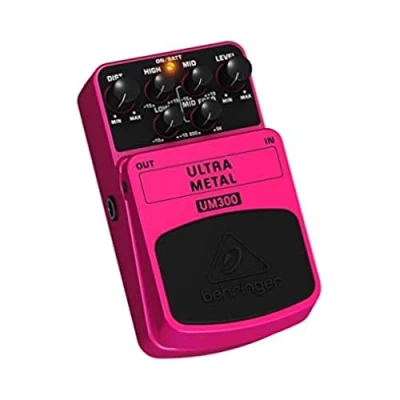 Image of Behringer Ultra Metal Distortion Effects Guitar Pedal, Pink, UM300