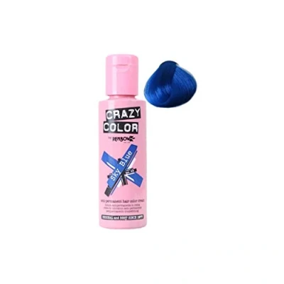 Image of Crazy Colour Semi Permanent Hair Dye By Renbow Sky Blue No.59 (100ml) Box of 4