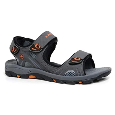 Image of DUNLOP Men&#039;s Sports Beach Trekking Walking Hiking Touch Close Strap Summer Sandals Sizes 7 12 (Dark Gray, UK Footwear Size System, Adult, Men, Numeric, Medium, 7)