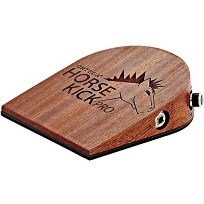 Image of Ortega Guitars Digital Stomp Box Effect Pedal for Guitarists, Singers, Songwriters Percussion Samples Sapele Wood, Natural (HORSEKICKPRO)