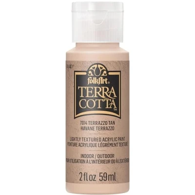 Image of Plaid Enterprises Terrazzo Sand Folkart Terra Cotta Textured Paint 2oz