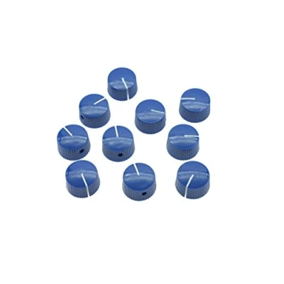 Image of KAISH 10pcs Blue Vintage Barrel Guitar Amplifier Knob Round Knobs with Set Screw
