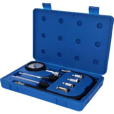 Image of BRILLIANT TOOLS BT581100 Compression Tester Set for Petrol Engines, 8 Pieces [Powered by KS Tools]