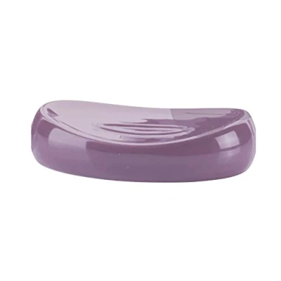 Image of Gedy Adelaide Dish, Measures and Weight: 2.7X12.4X9 CM &amp; 0.2 kg, Solid Ceramic soap Holder, Lilac Finish, R&amp;D Design, 2 Year Warranty, Unica