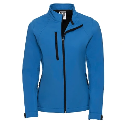 Image of Russell Athletic Womens/Ladies Soft Shell Jacket (Azure) Blue Size Large