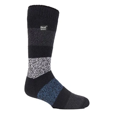Image of HEAT HOLDERS Mens New Patterned Warm Winter Striped Twist Thermal Socks in 10 colours, size 6 11 UK 39 45 Eur (Cartmel)