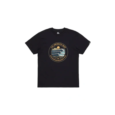 Image of Quiksilver EV Three SEAS Print Tshirt, Men&#039;s, Size: XS, Black