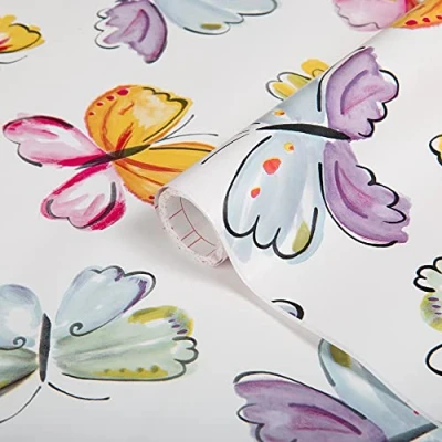 Image of d c fix vinyl wrap Papillon patterned 45 cm x 2 m sticky back plastic roll for furniture, kitchen &amp; cupboards contact paper sticker self adhesive film