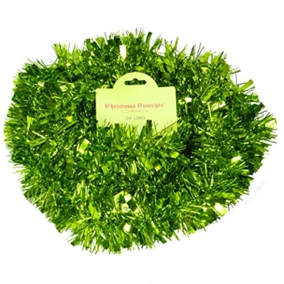 Image of Christmas Concepts® 2 Metre Lime Green Chunky/Fine Tinsel (TI31)